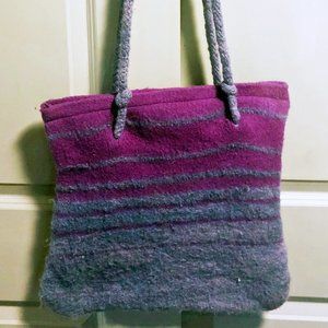 Vintage felted wool purse